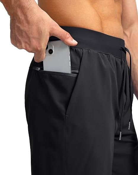 Men's Running Shorts with Zipper Pockets 7 Inch Lightweight Quick Dry Gym Workout Athletic Shorts for Men